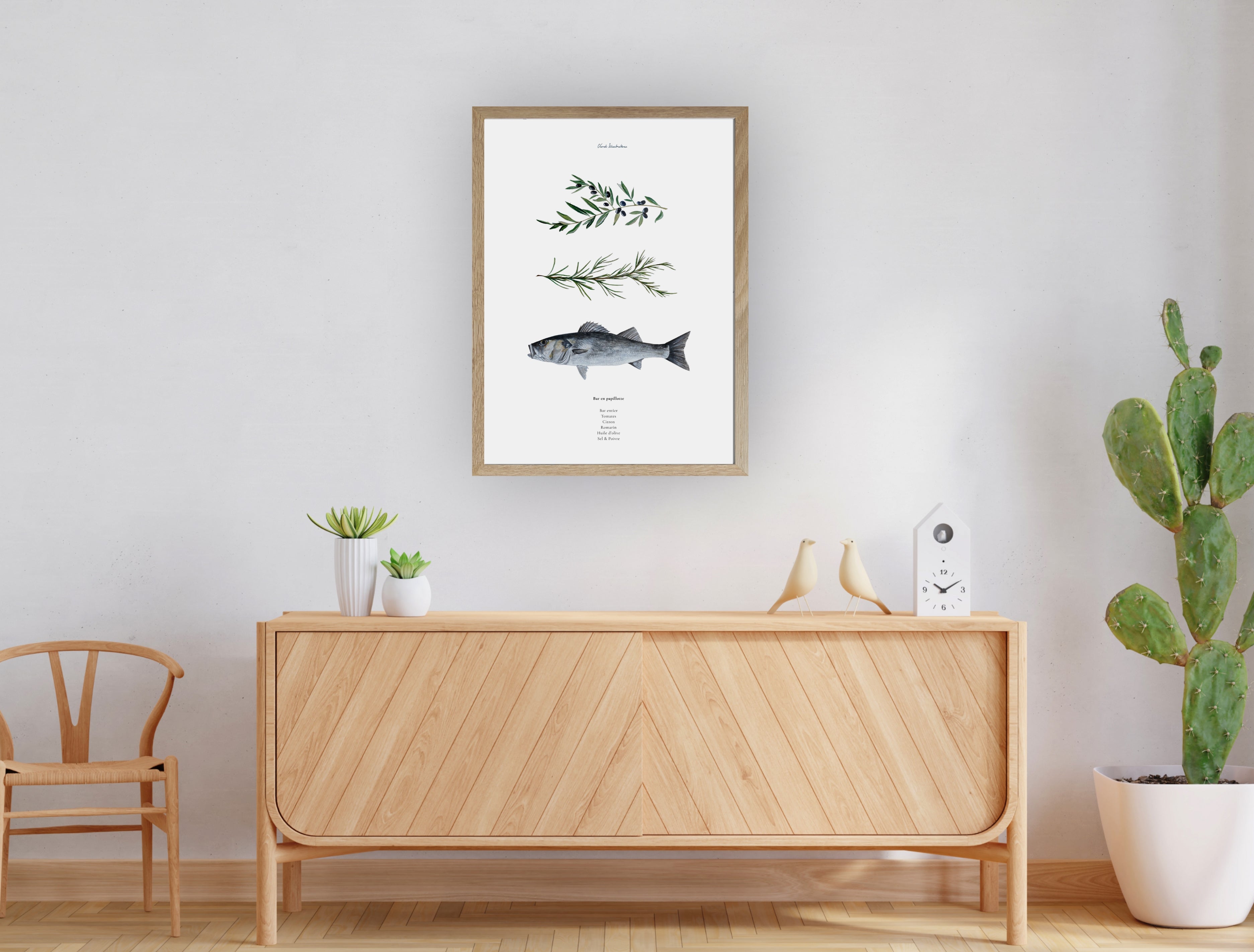 Affiche : La recette du Bar en Papillote