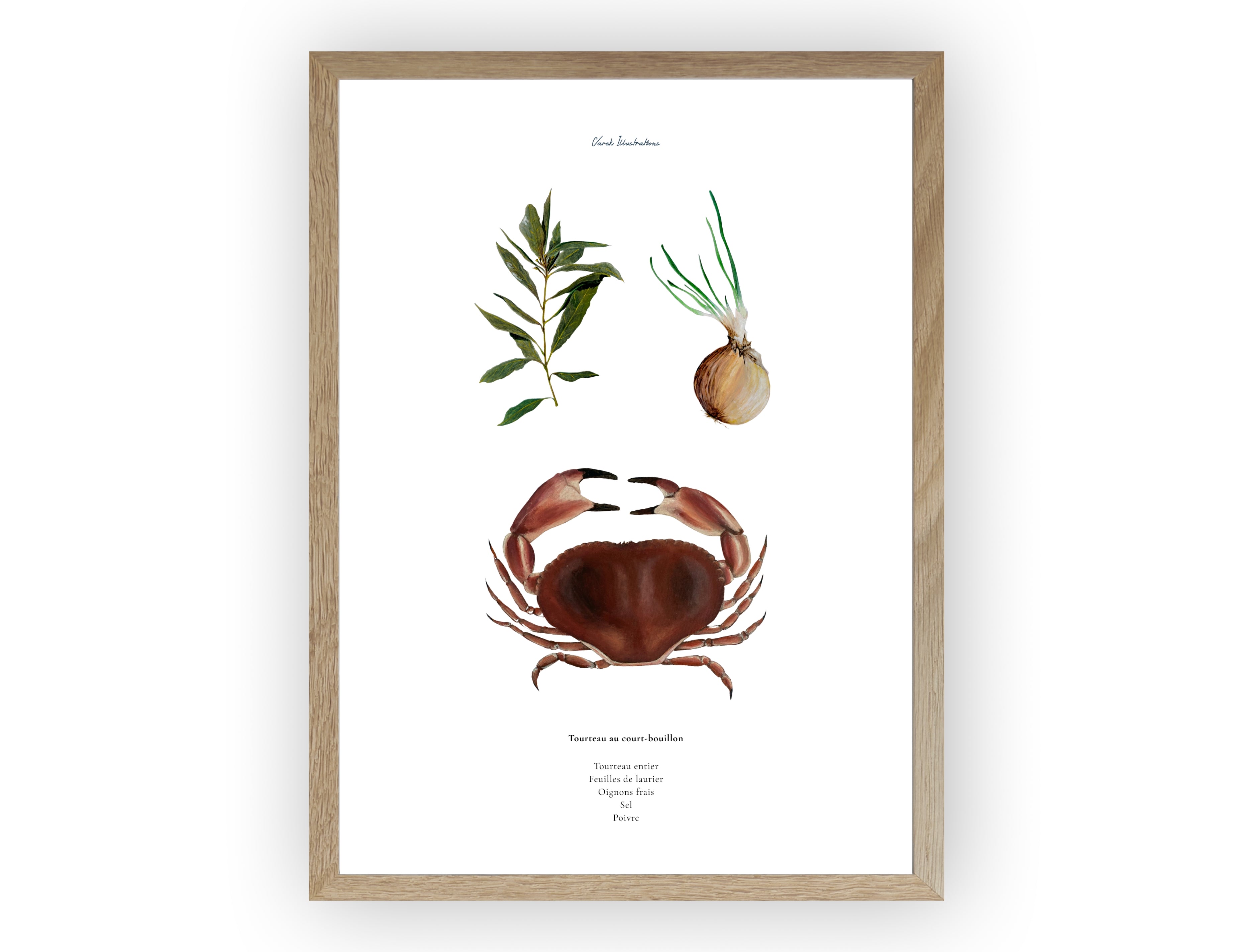 Affiche : La recette du Tourteau au Court-Bouillon