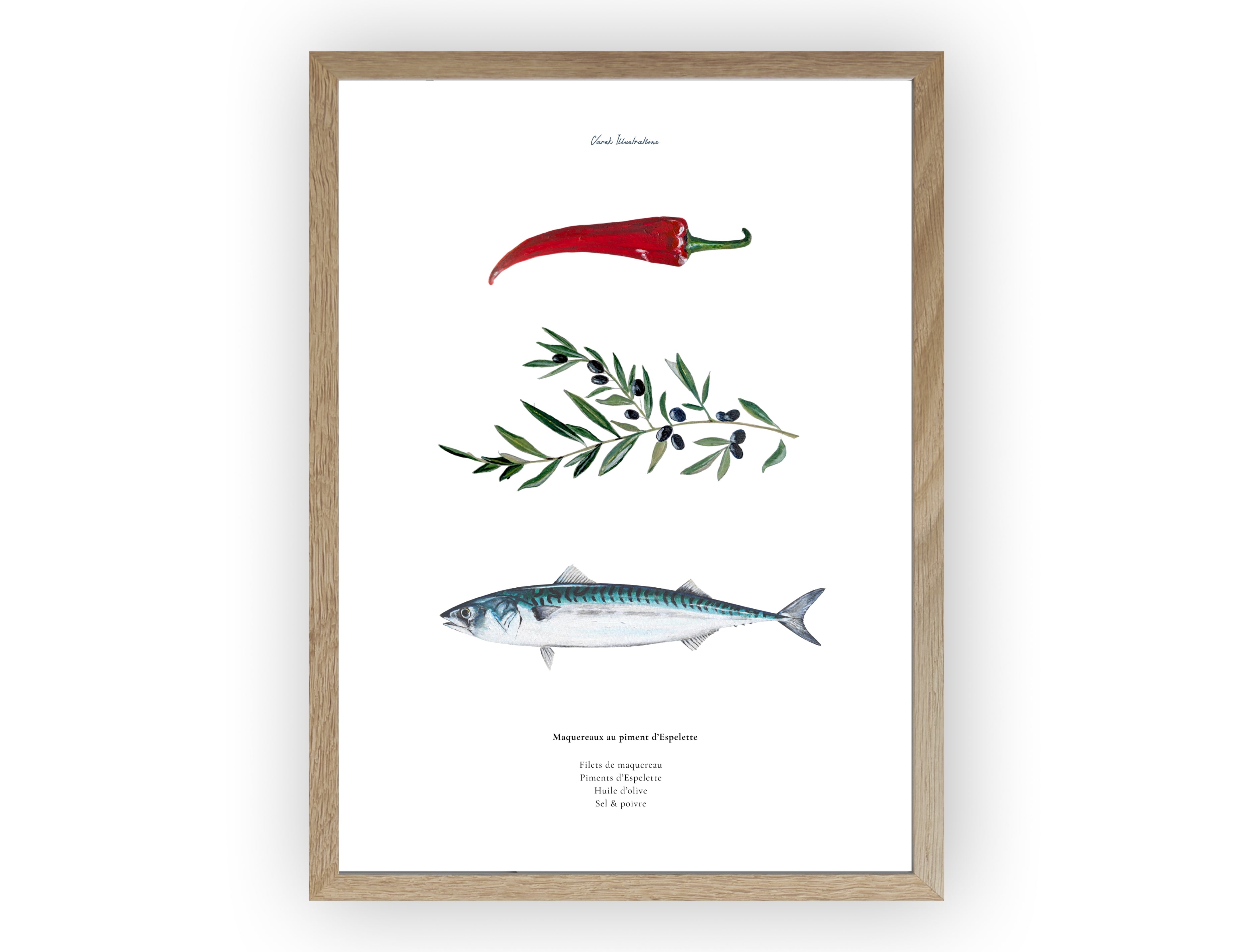 Affiche : La recette du Maquereau au Piment d'Espelette