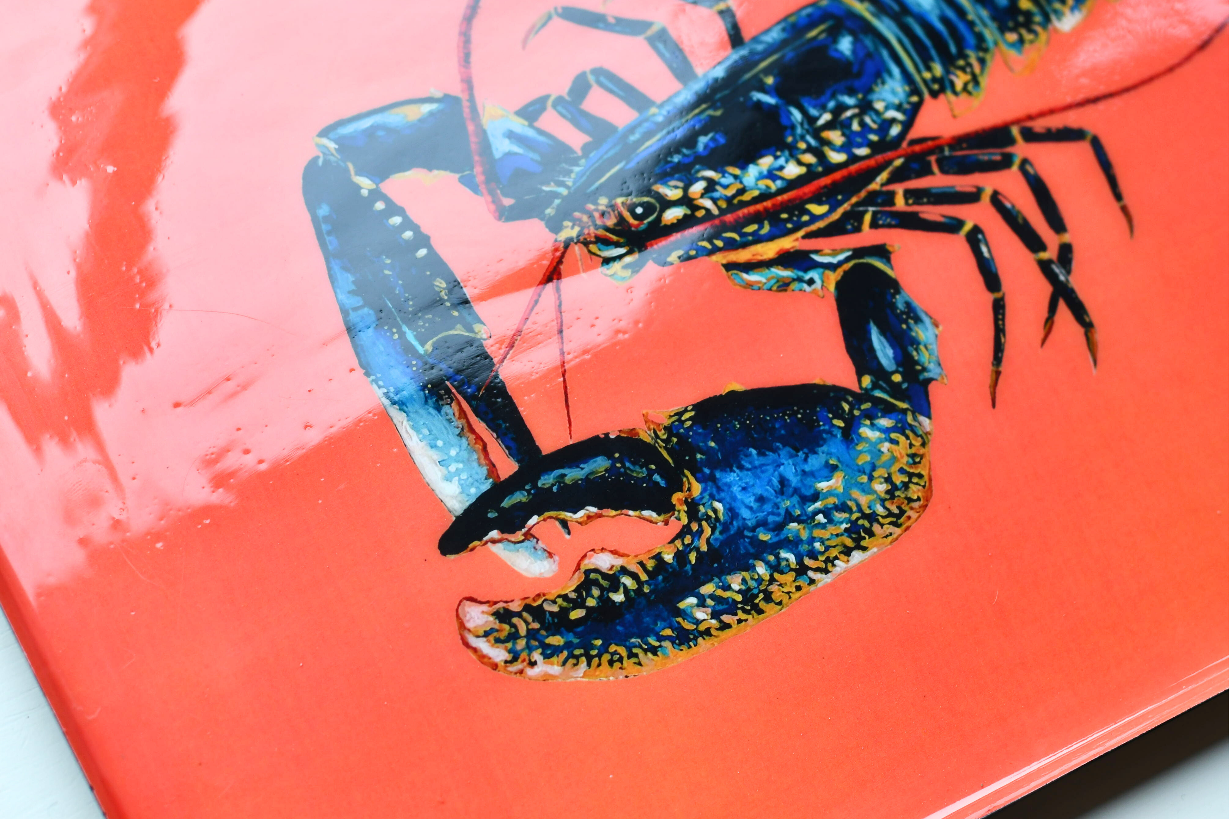 Plateau en aluminium émaillé 40 x 25 cm : Le Homard