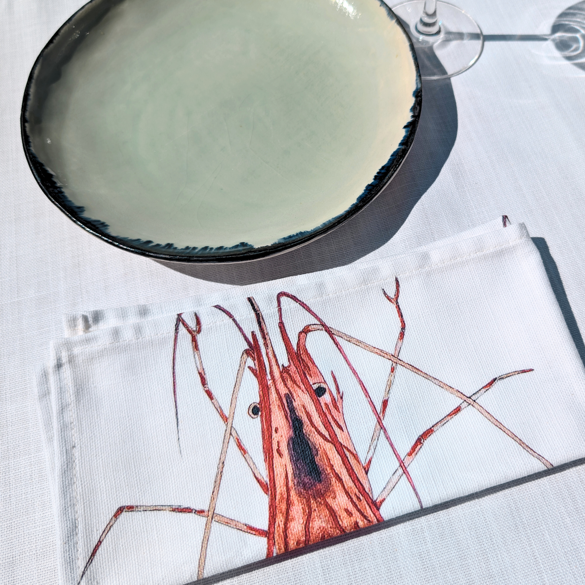 Serviette de table en coton : Crevette