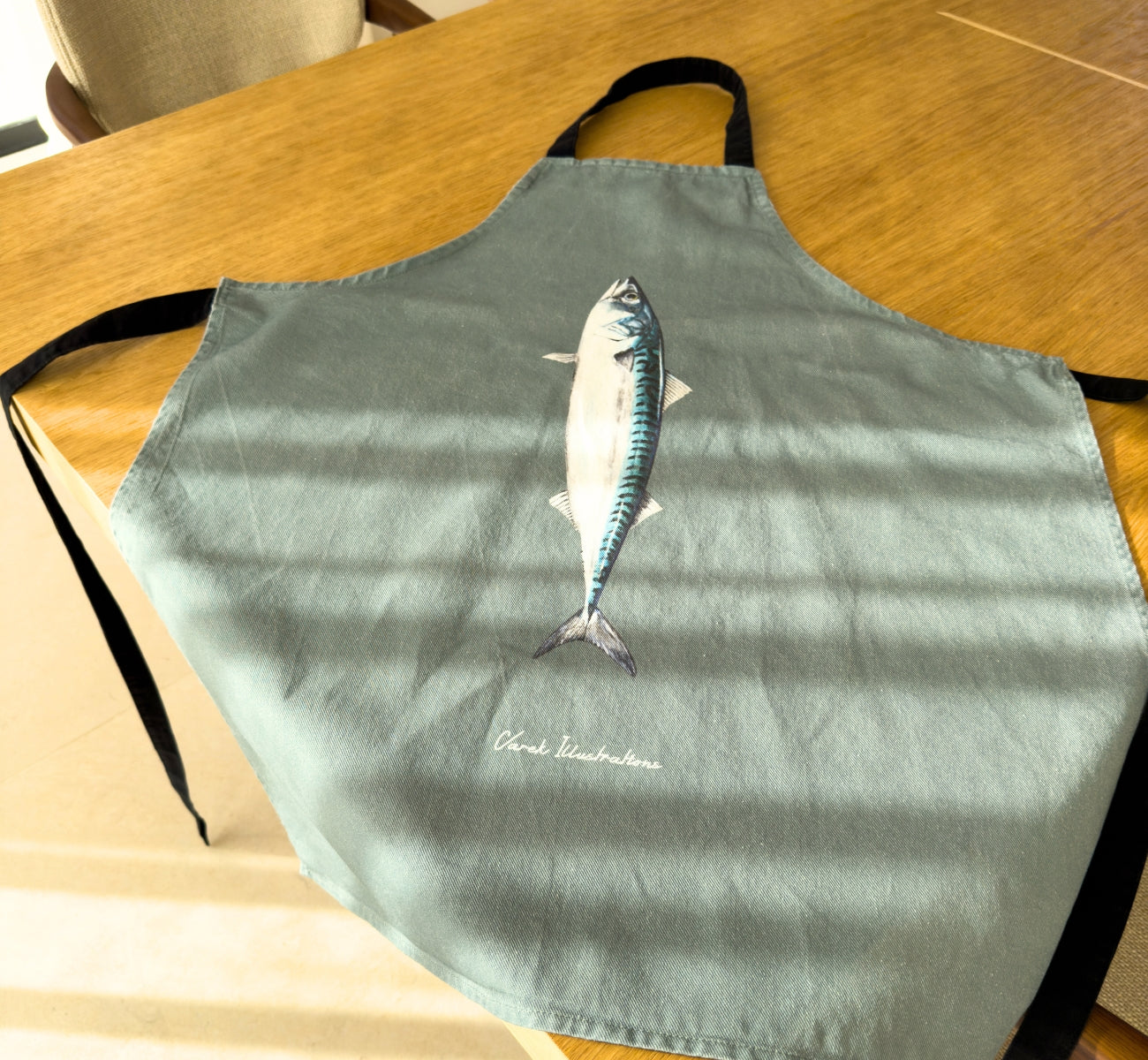 Tablier Bleu Celadon 100% coton : Le Maquereau