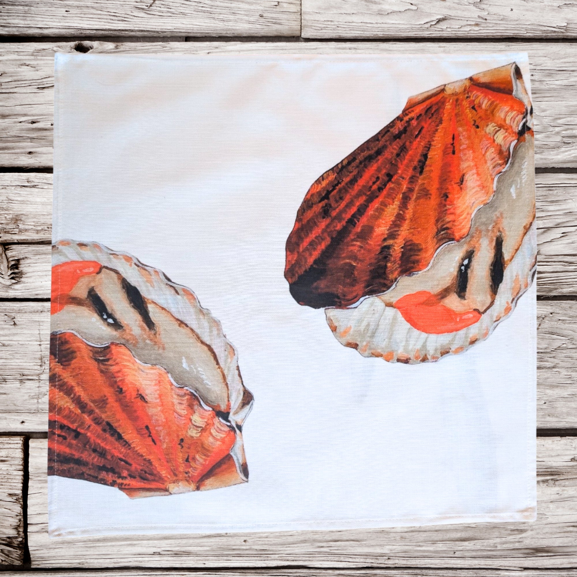 Pack de 4 serviettes de table : La Marée Nacrée