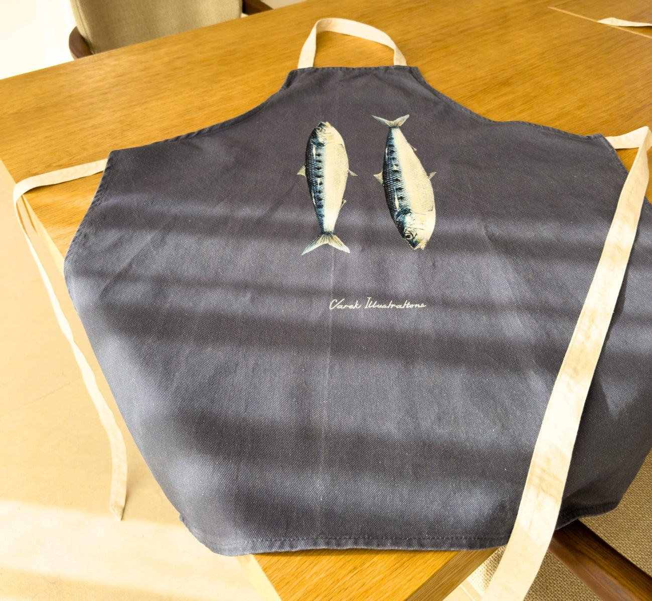 Tablier Gris Pragues 100% coton : Les Sardines