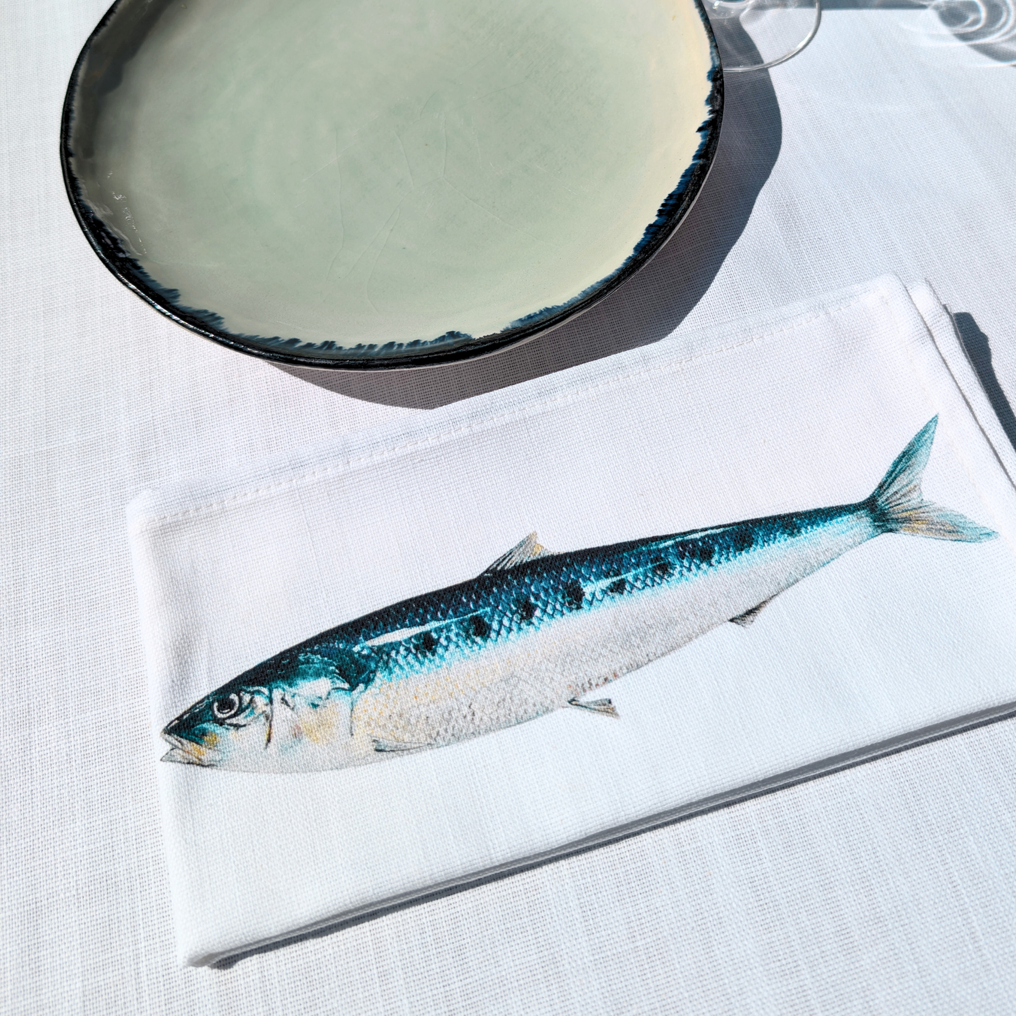 Serviette de table en coton : Sardine