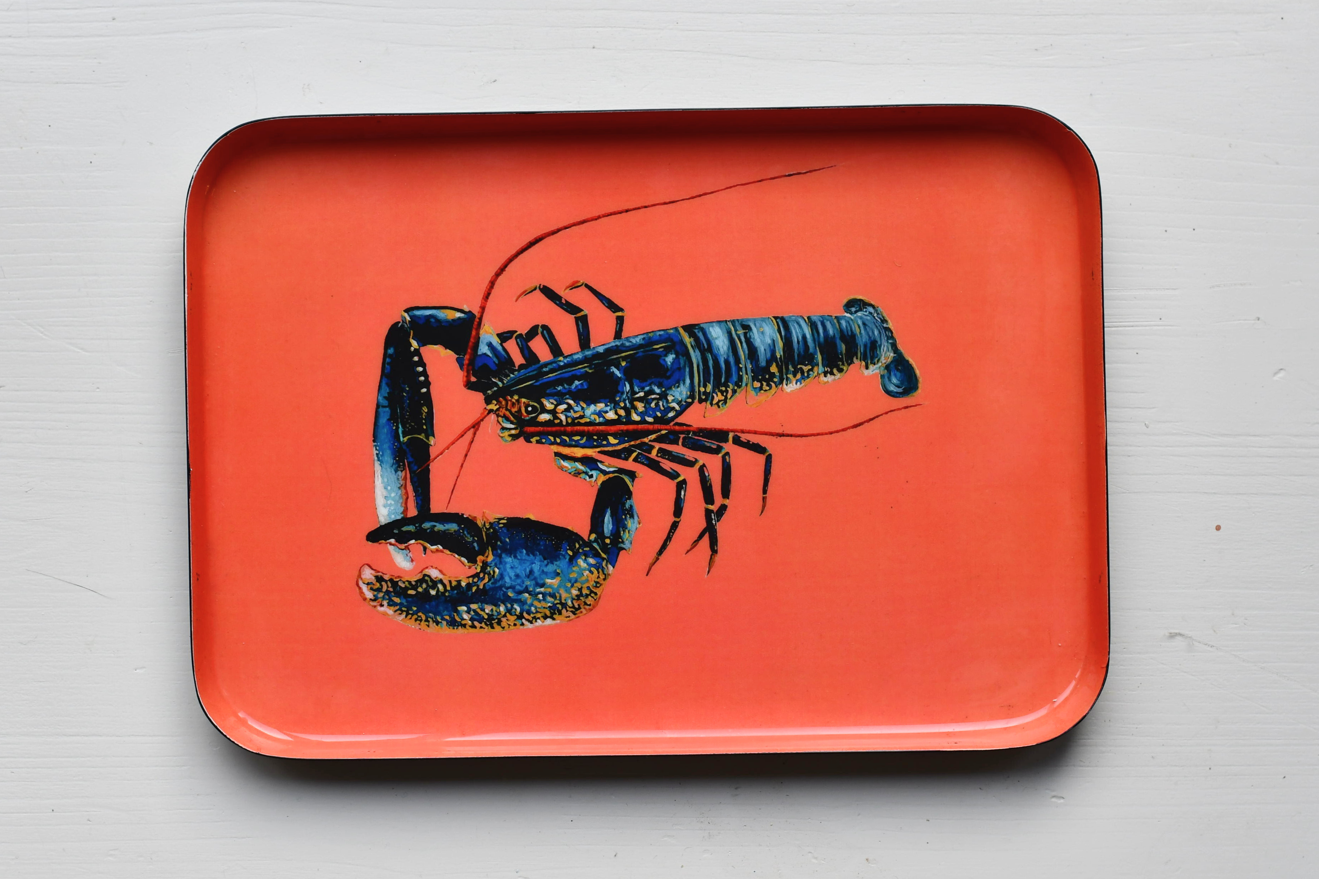 Plateau en aluminium émaillé 25 x 17 cm : Le Homard