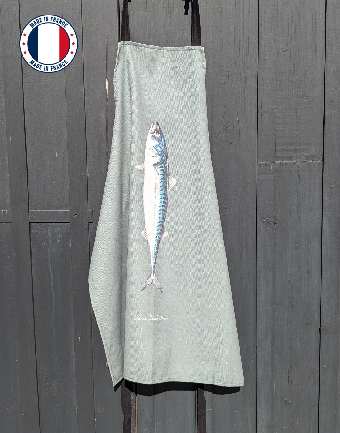 Tablier Bleu Celadon 100% coton : Le Maquereau