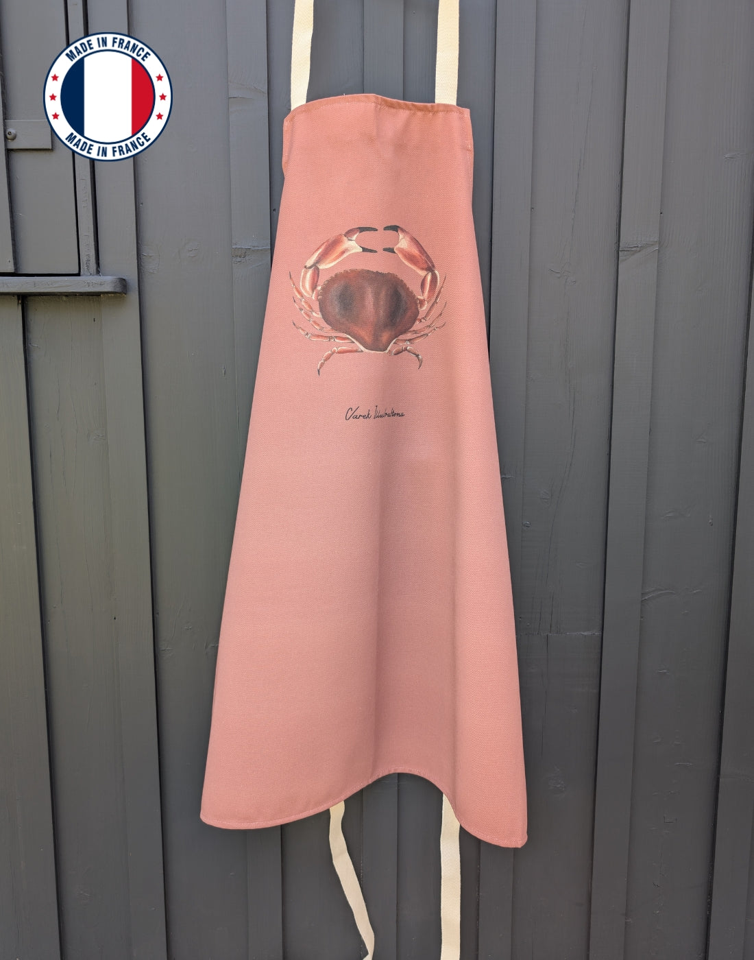 Tablier Rouge brique 100% coton : Le Tourteau