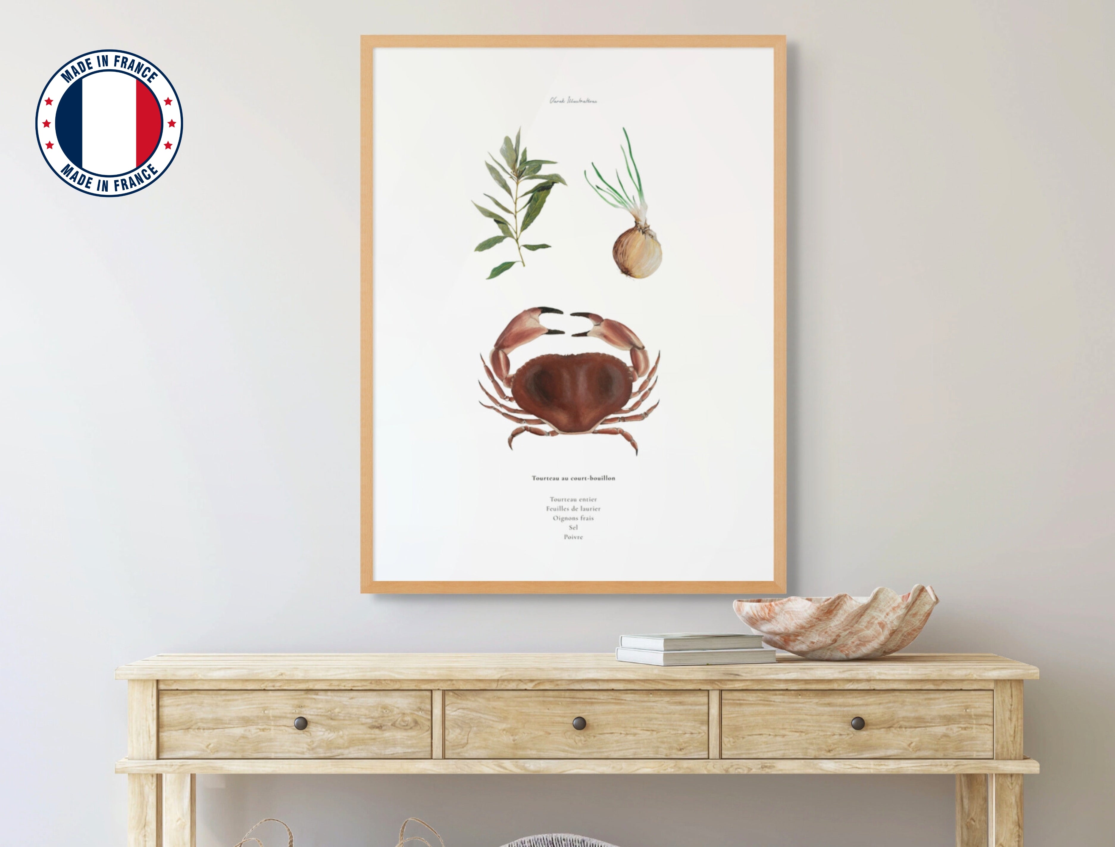 Affiche : La recette du Tourteau au Court-Bouillon