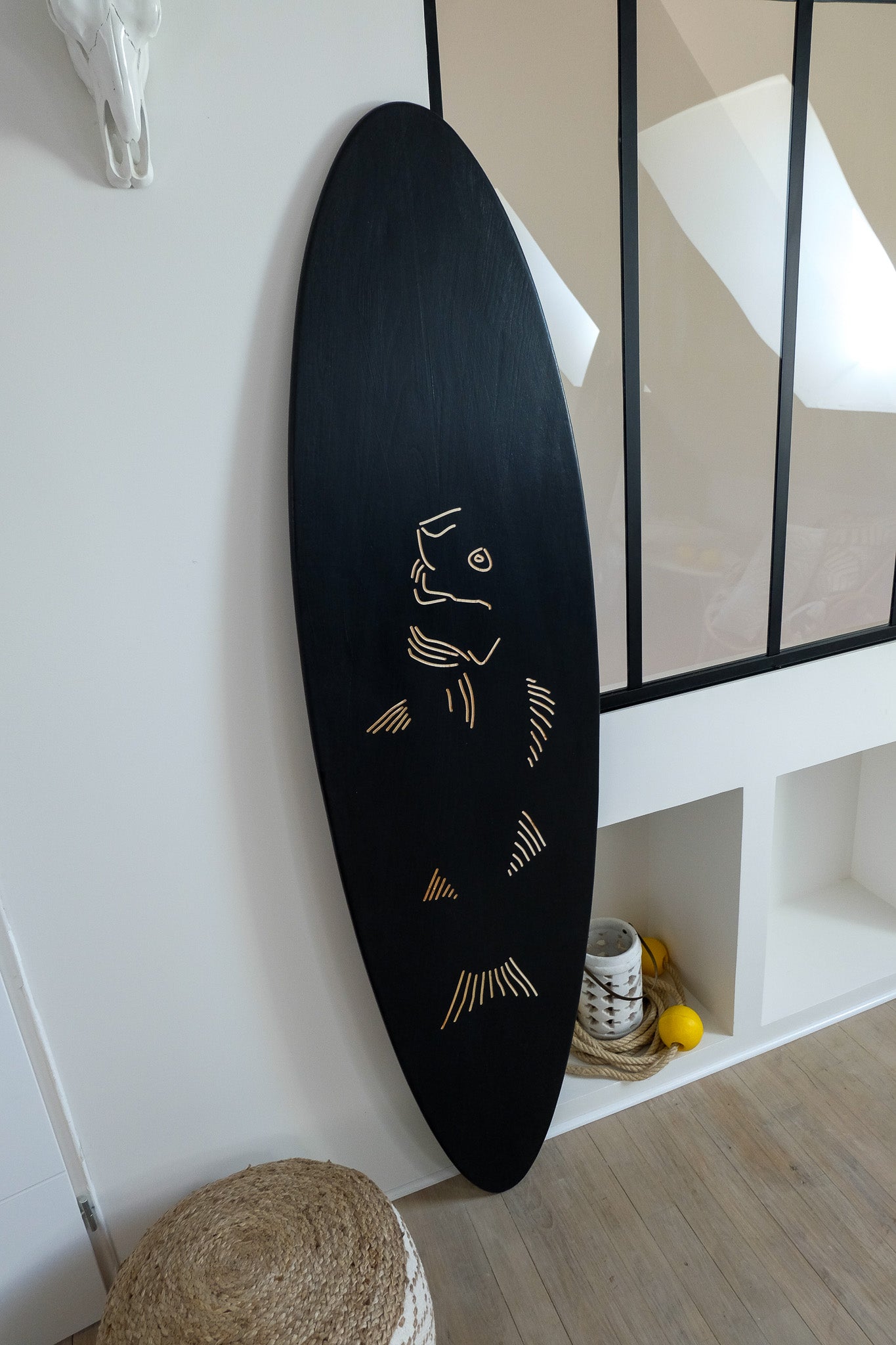 Planche de surf déco en bois : Le Bar