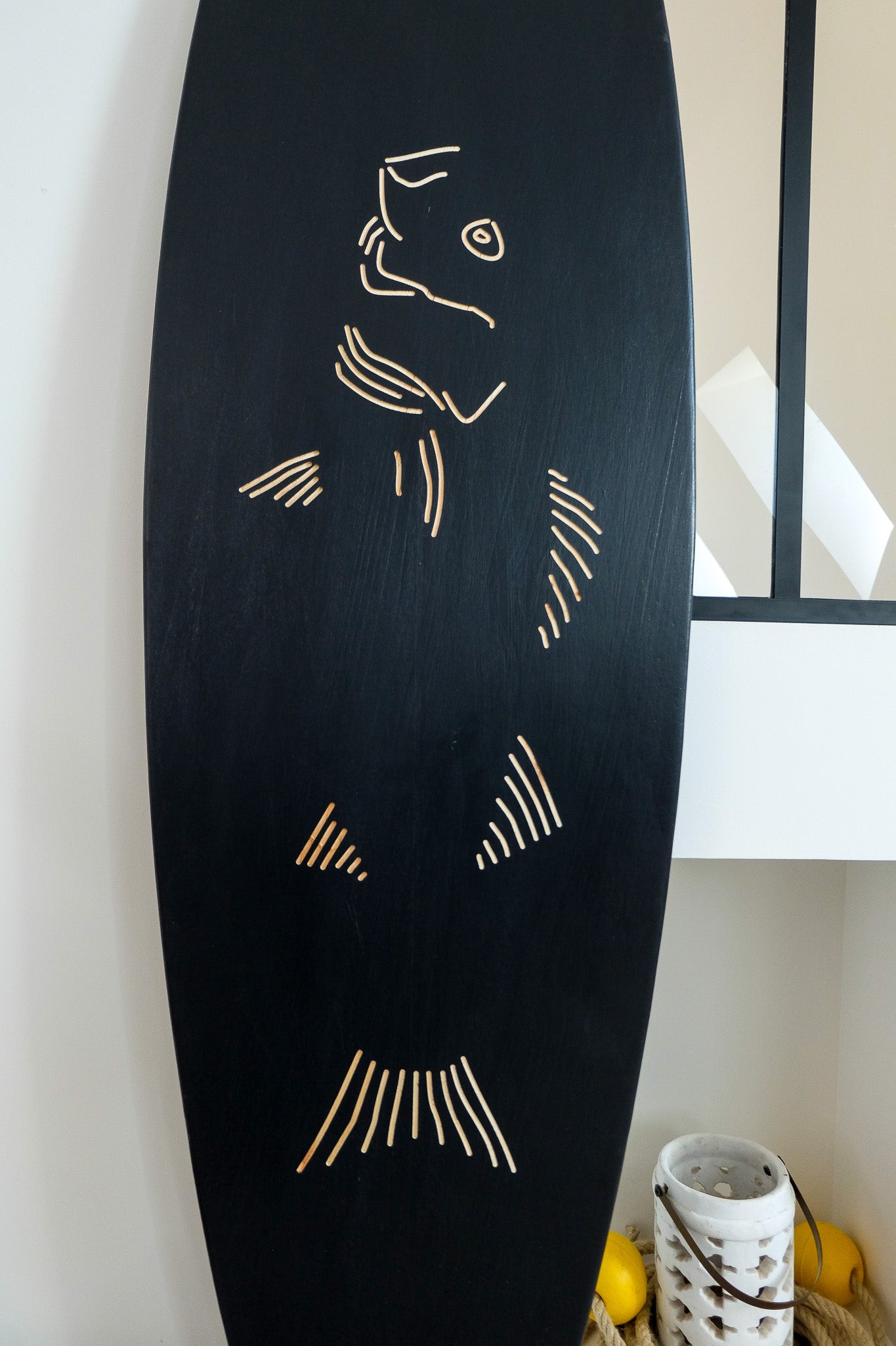 Planche de surf déco en bois : Le Bar