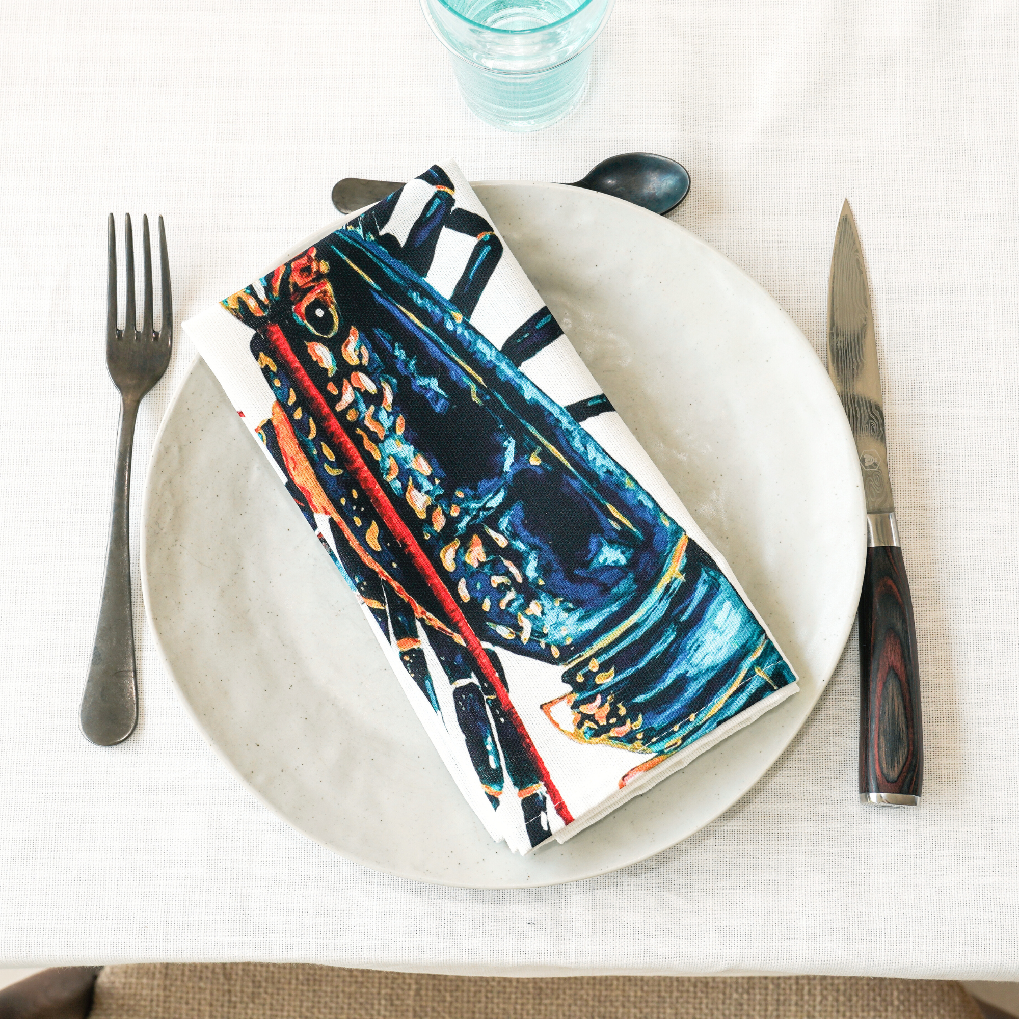 Pack de 6 serviettes de table : La Marée Bleue