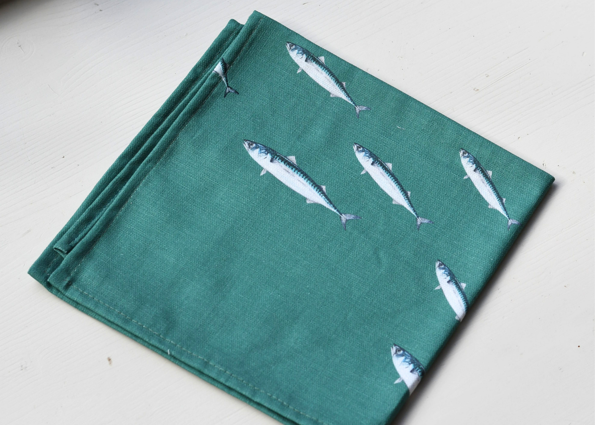 Pack de 4 serviettes de table : Le banc de maquereaux