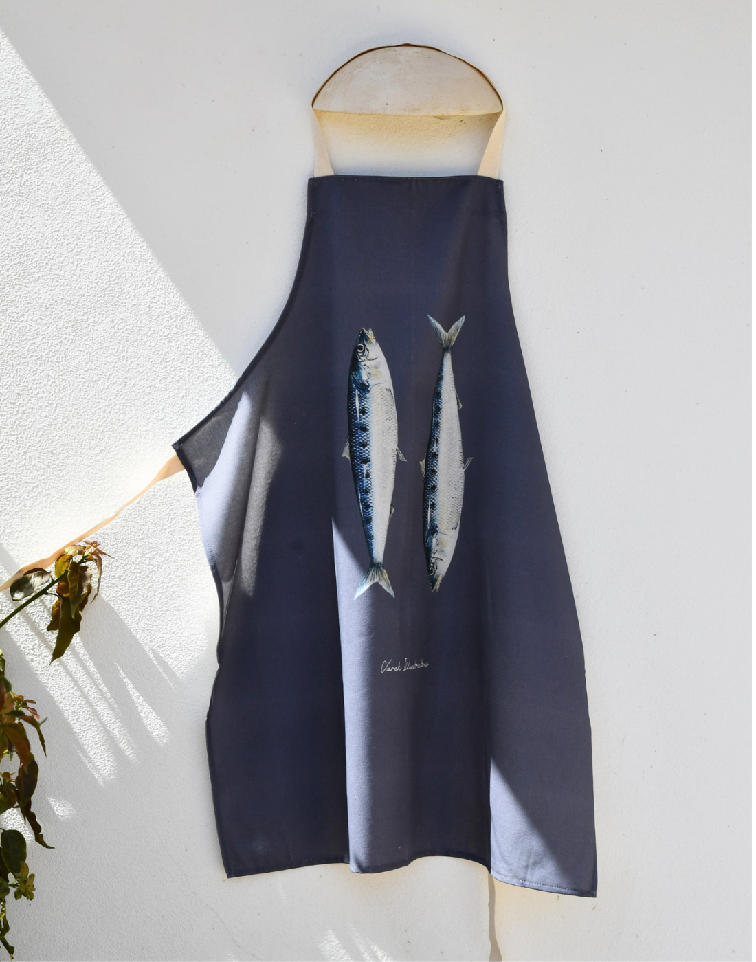 Tablier Gris Pragues 100% coton : Les Sardines