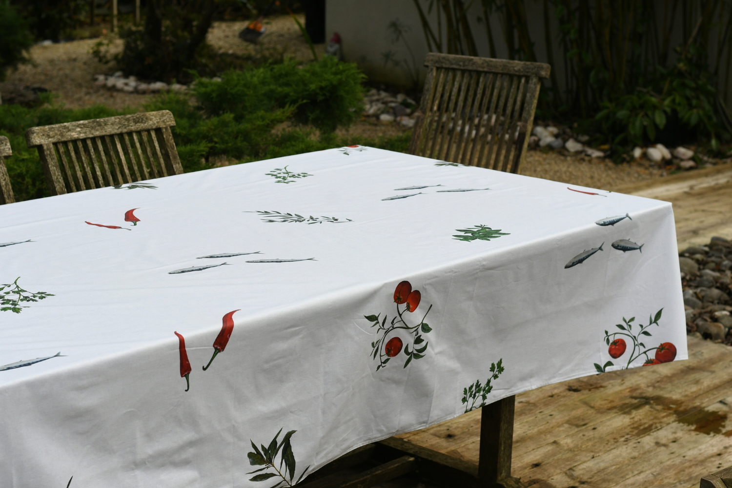 Nappe enduite en coton rectangulaire 250 x 160 cm