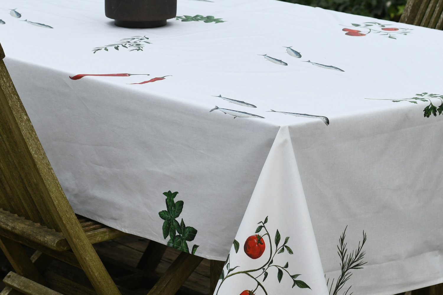 Nappe enduite en coton rectangulaire 250 x 160 cm