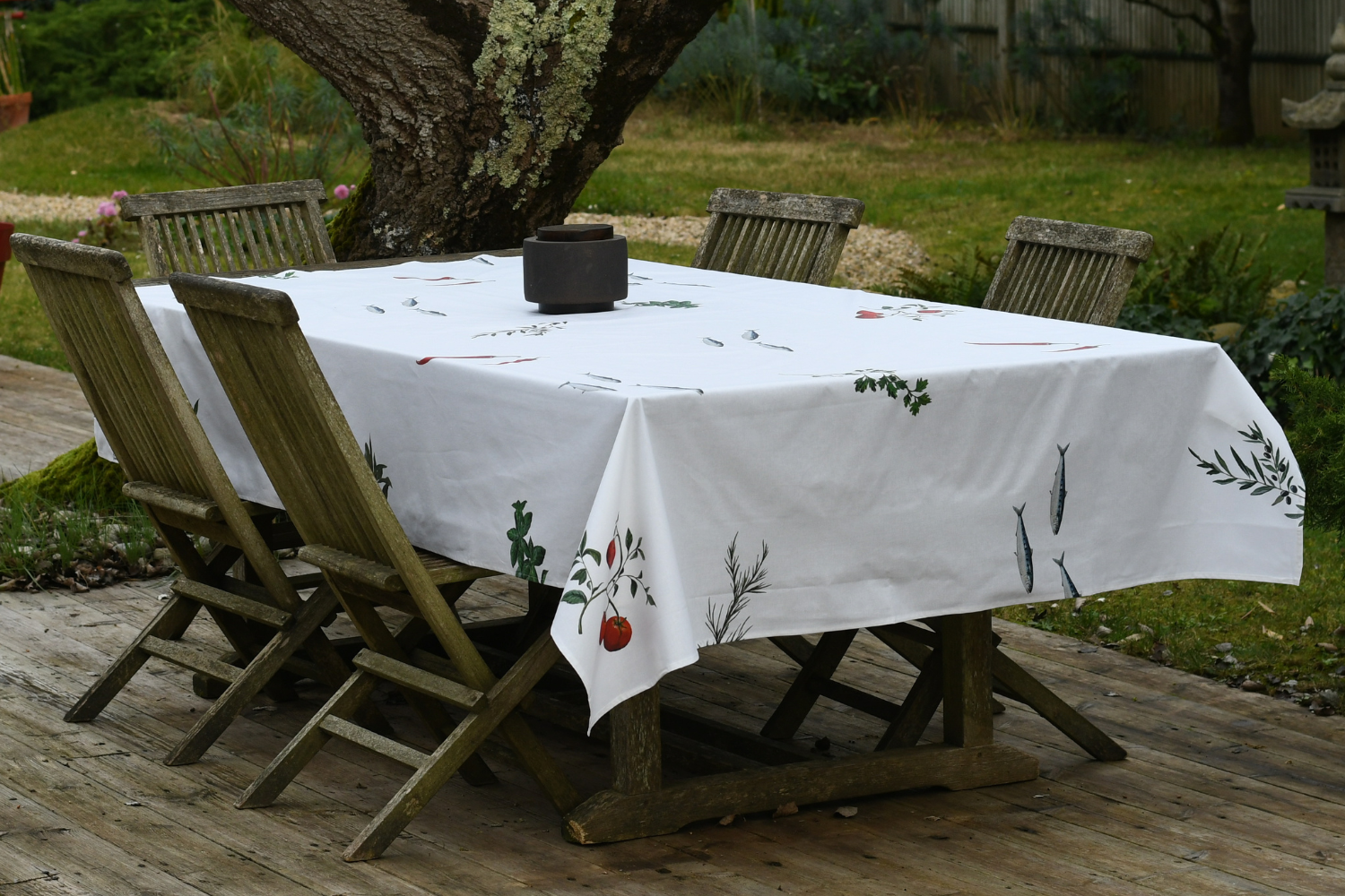 Nappe enduite en coton rectangulaire 250 x 160 cm