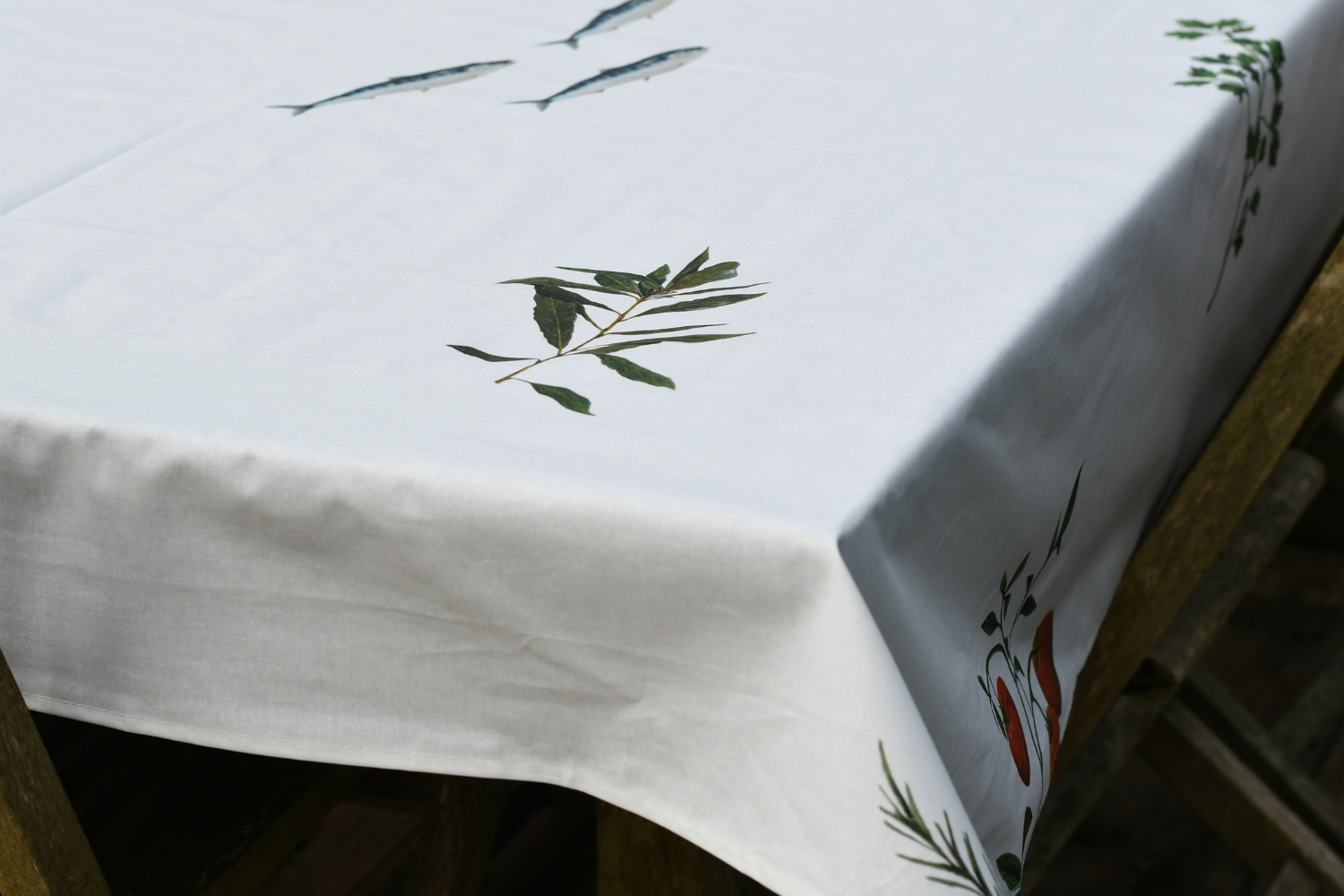 Nappe enduite en coton rectangulaire 250 x 160 cm