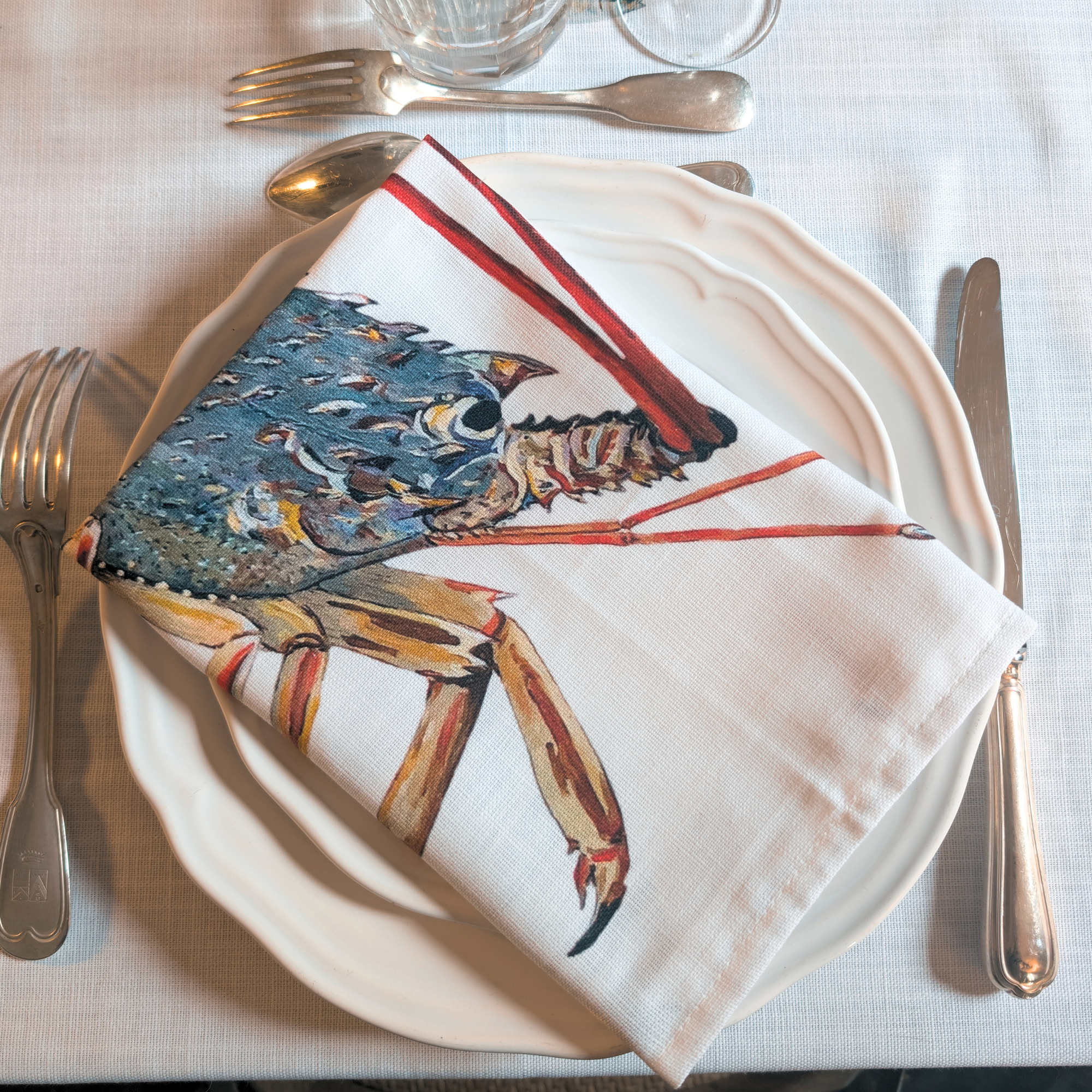 Pack de 6 serviettes de table : La Marée Bleue