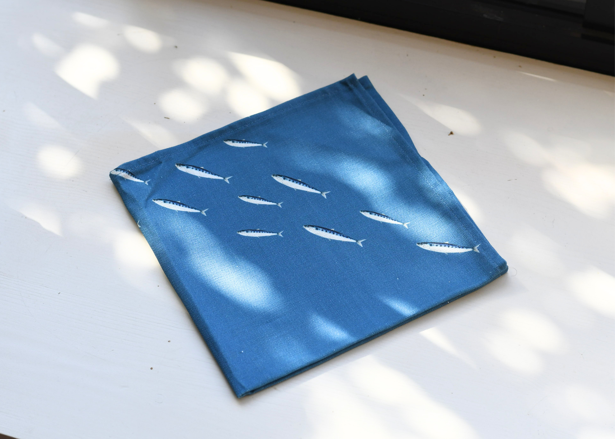 Pack de 4 serviettes de table : Le banc de Sardines
