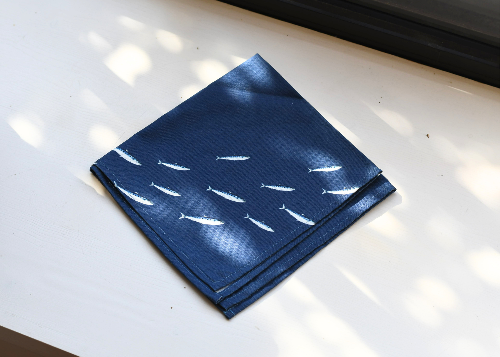 Pack de 4 serviettes de table : Le banc de Sardines