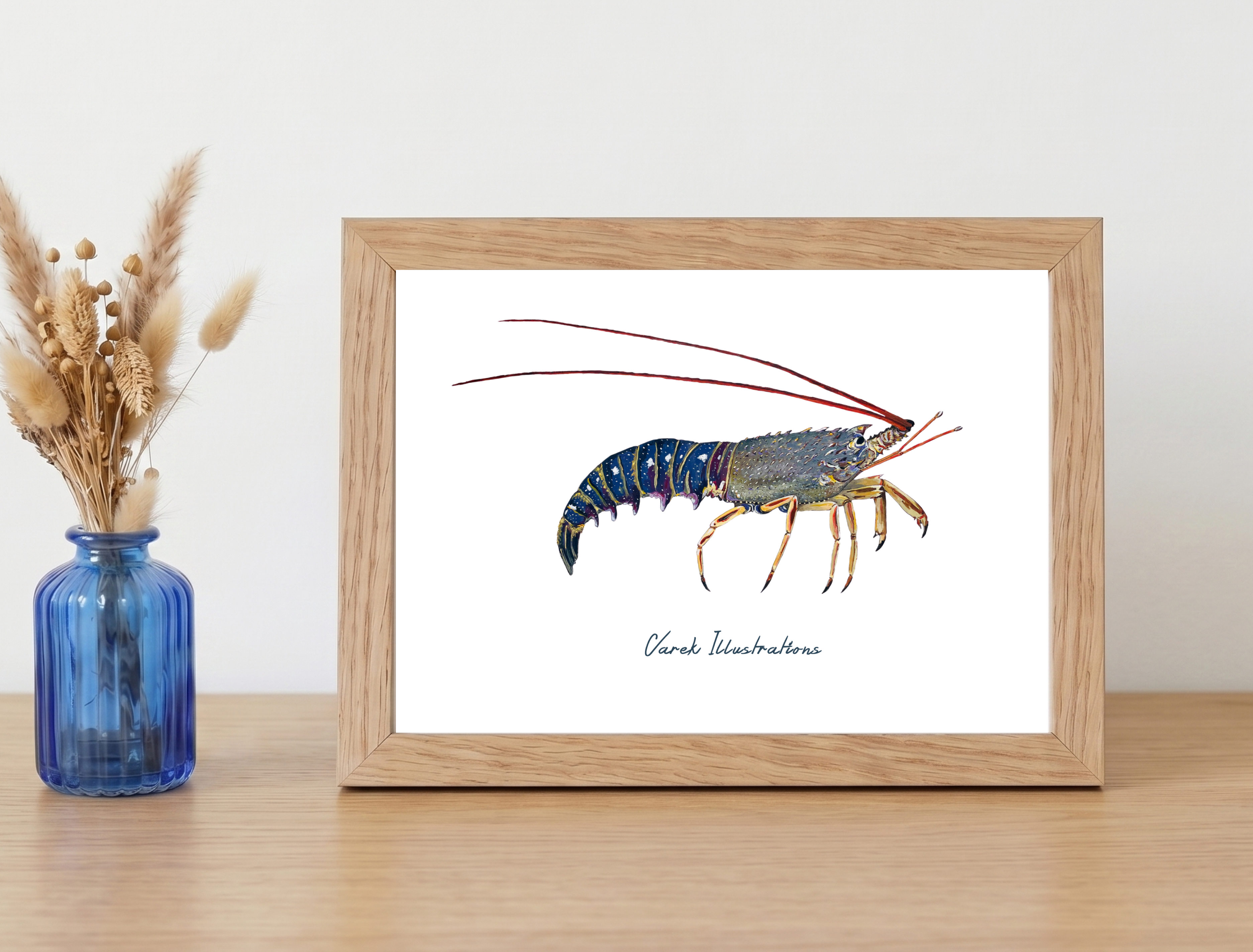 Affiche La Langouste : Petit format encadré (A10)