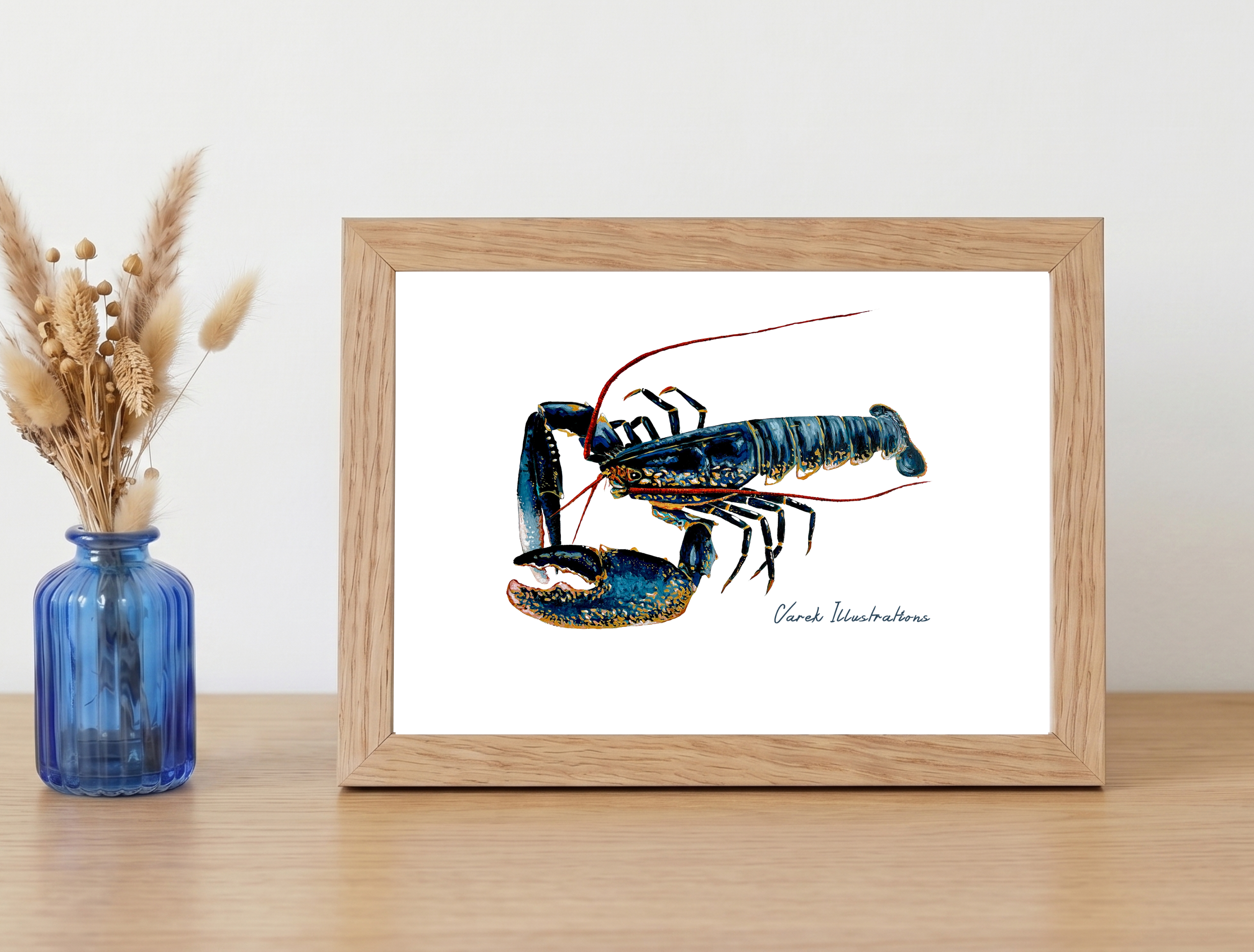 Affiche Le Homard : Petit format encadré (A10)