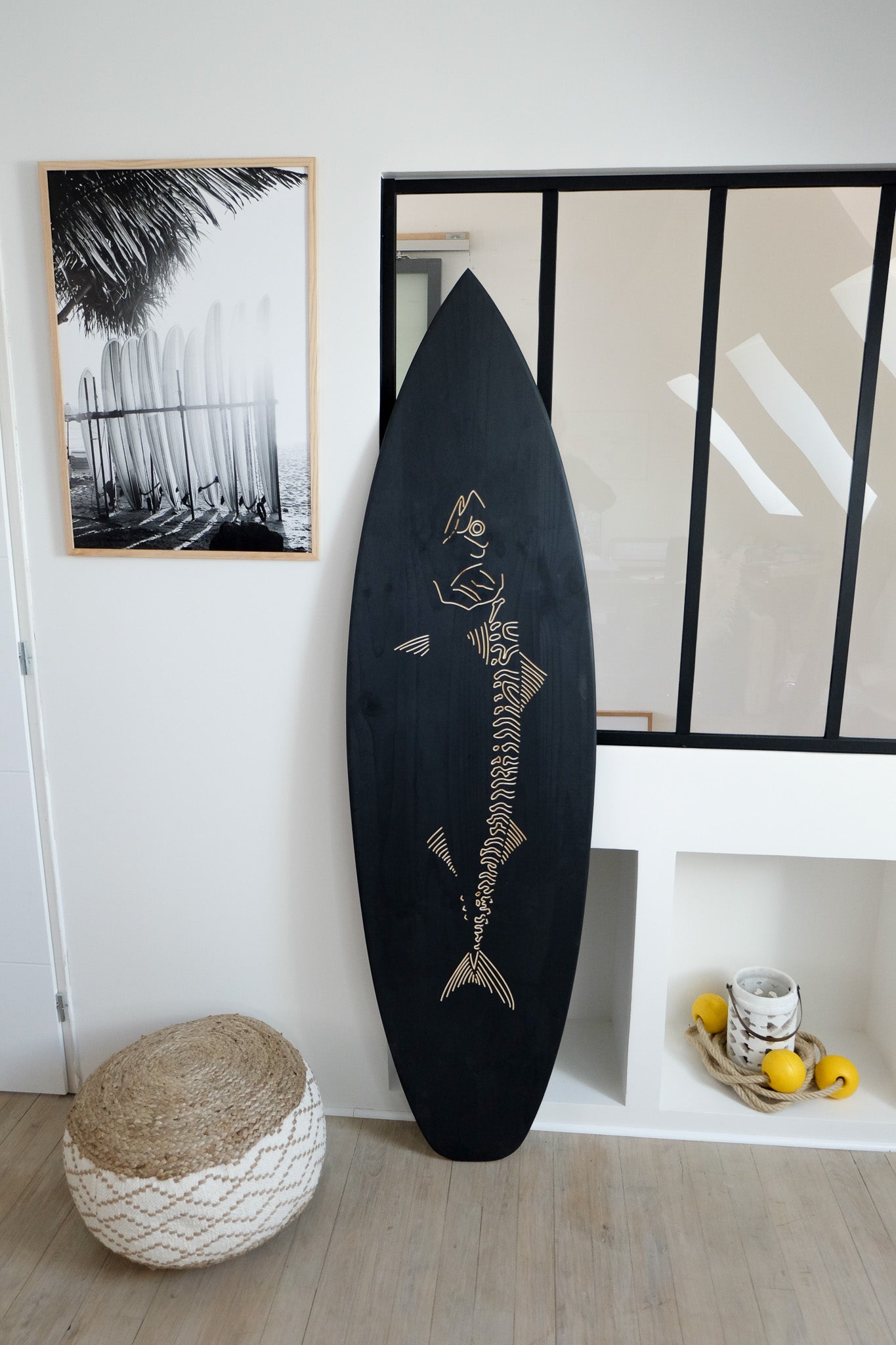 Planche de surf déco en bois : Le Maquereau