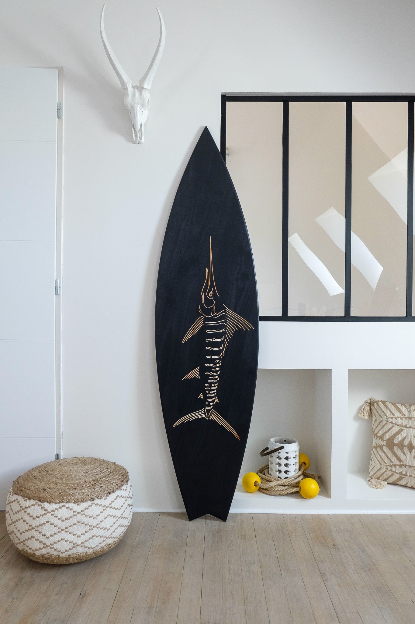 Planche de surf déco en bois : Le Marlin