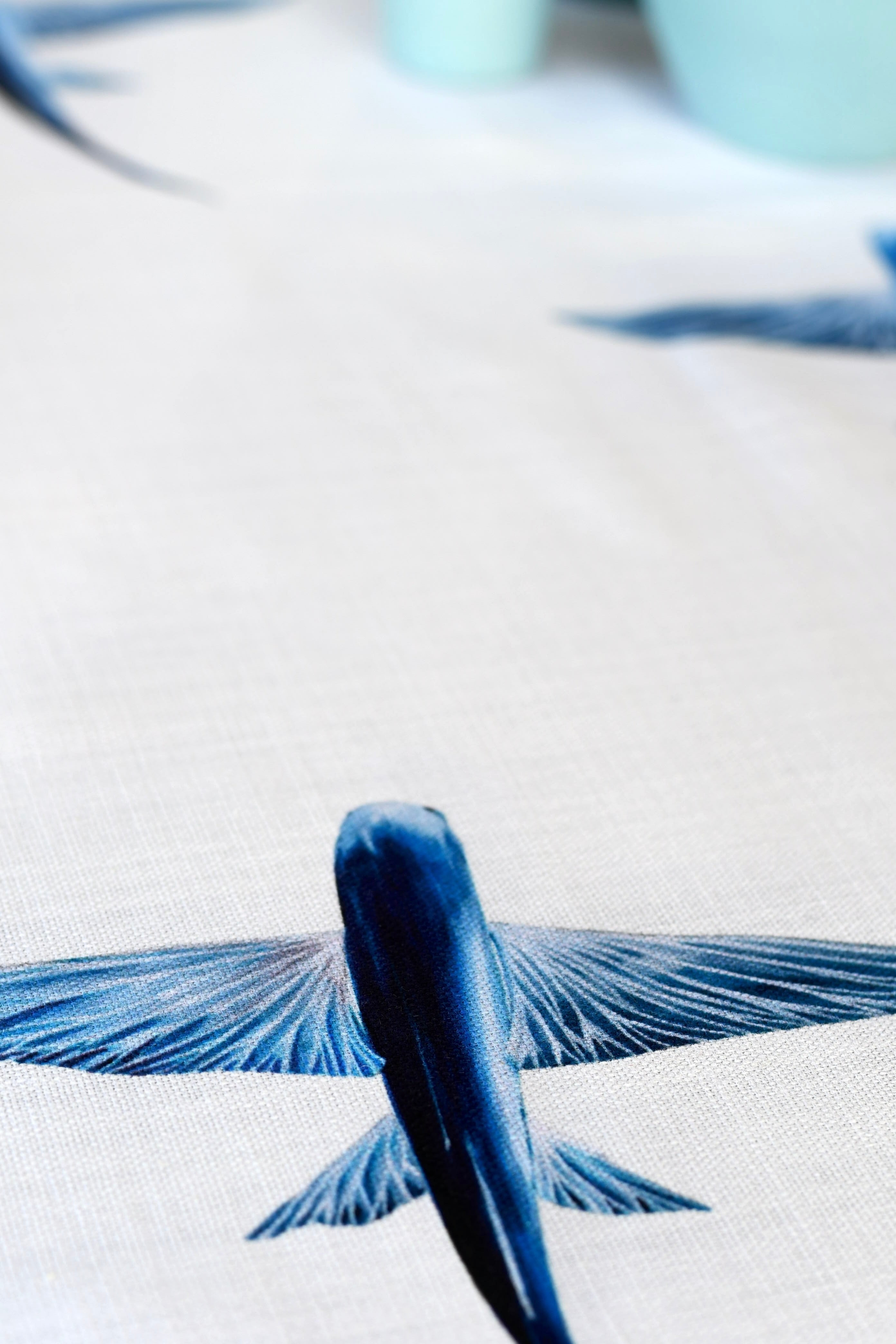 Chemin de table en coton : Les Poissons Volants