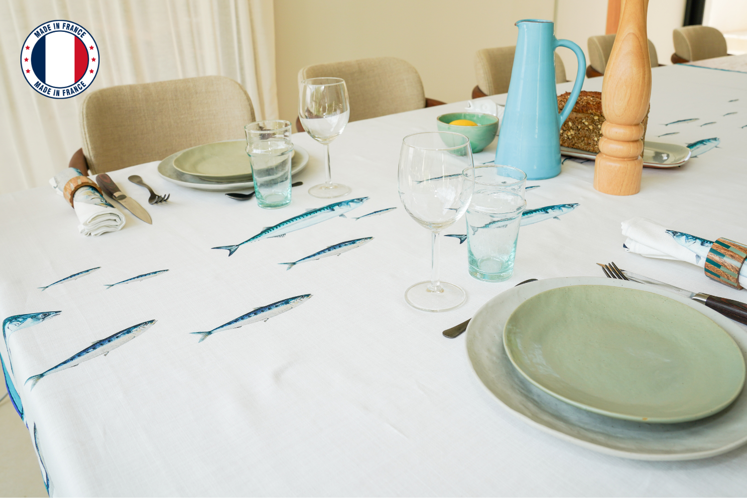 Nappe en coton rectangulaire 250 x 160 cm