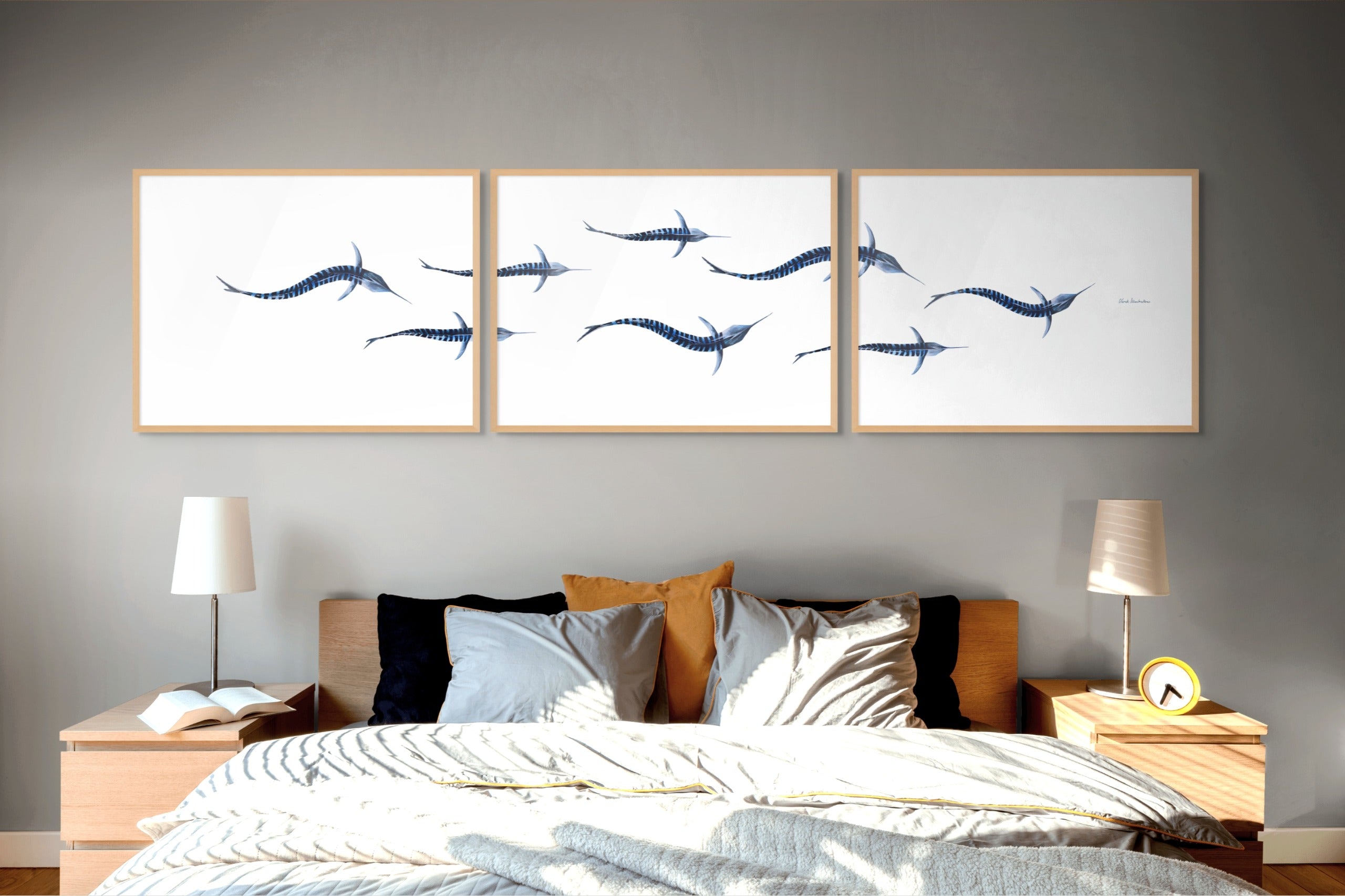 Triptyque : Les marlins vus du ciel